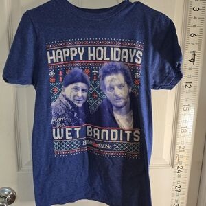 Happy Holidays Wet Bandits Graphic Tee - Blue